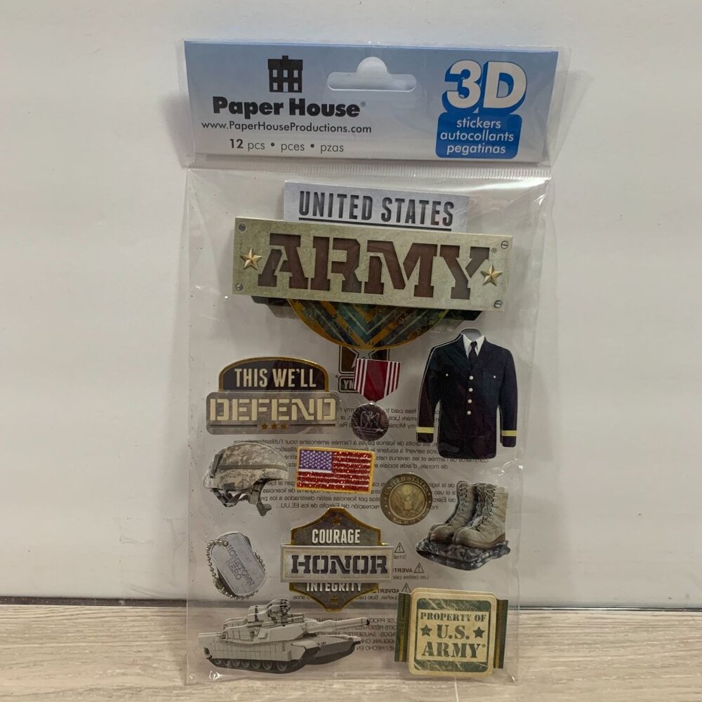 Paper House 3D Army Military Stickers Scrapbooking Crafts New